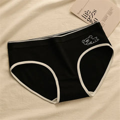 Women Crotch Pure Panties Underpants Cute Seamless Comfortable Underwear Solid Briefs Ladies Low-Rise Lingerie Underwears