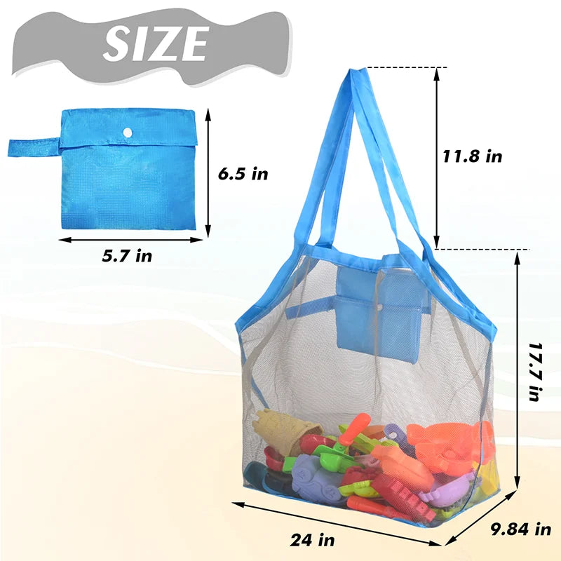 Handbag Beach Shoulder Bag Mesh Shell Bag Beach Essential Bag Beach Toy Handbag