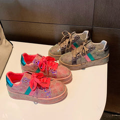 Shoes for Women 2025New Rhinestone Womens Sneaksers Diamond Breathable Luxury Casual Thick Bottoms Dad Sports Shoe Zapatos Mujer