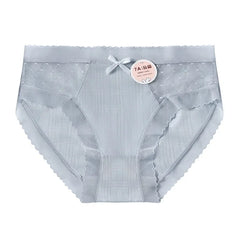 Women's Underwear 7A Baby Cotton Antibacterial Splicing Lace Cotton Crotch Seamless Comfortable Breathable Summer Thin Briefs