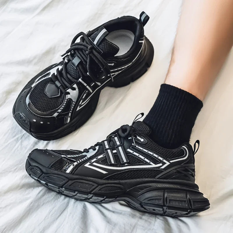 Men's Shoes Spring Leisure Breathable Men's Lightweight Thick Sole Increase Trendy Sneaker New Running Sneakers Versatile