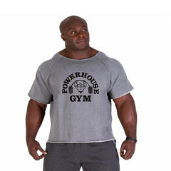 New Hot Sale Men Printed T Shirts Breathable Loose Running Shirt Cotton Tees Bodybuilding Singlet Fitness GYM POWERHOUSE T Shirt