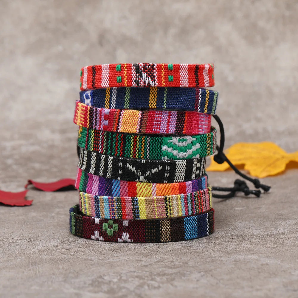 12Pcs Bohemian Surfer Beach Bracelet Set Men & Women Braided Boho Summer Bracelets Handmade Festival Jewelry Accessories