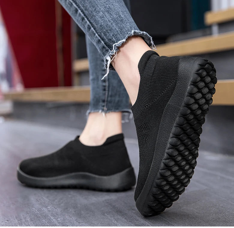 Women's Sports Shoes Mix Color Woman Shoes With Mesh Sneakers Women Casual Zapatillas De Mujer  Slip-on Footwear Tennis Female