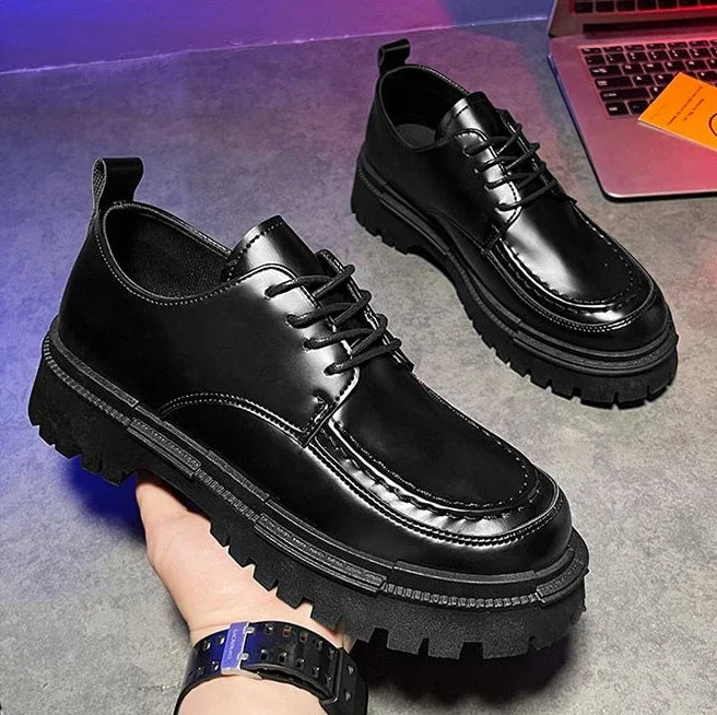 Men's Leather Shoes Dress Formal Business Male Casual Shoe High Quality Fashion Footwear Offer Classic Original Size 45 Adults
