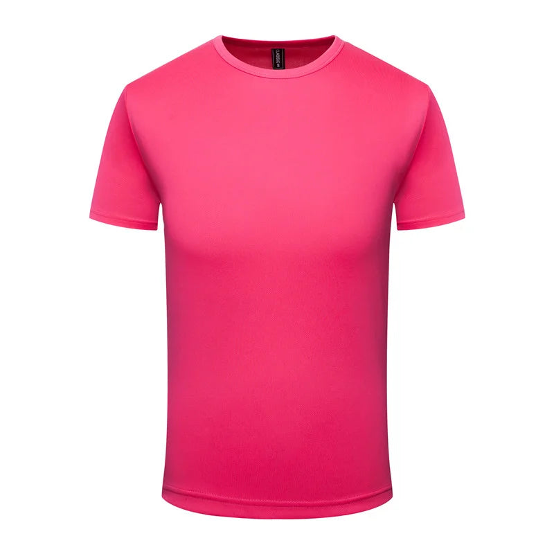 2023 Men's And Women's Quick Drying Round Neck T-shirt Customized Printed Embroidery Logo Sports Fitness Short Sleeve 10 Colors
