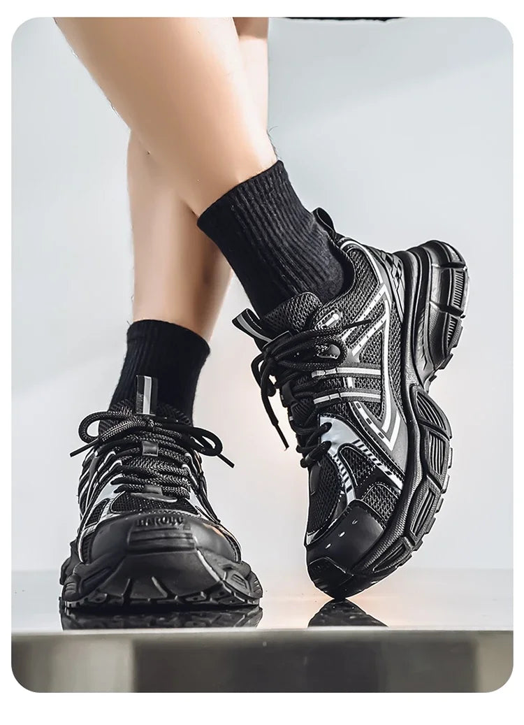 Men's Shoes Spring Leisure Breathable Men's Lightweight Thick Sole Increase Trendy Sneaker New Running Sneakers Versatile