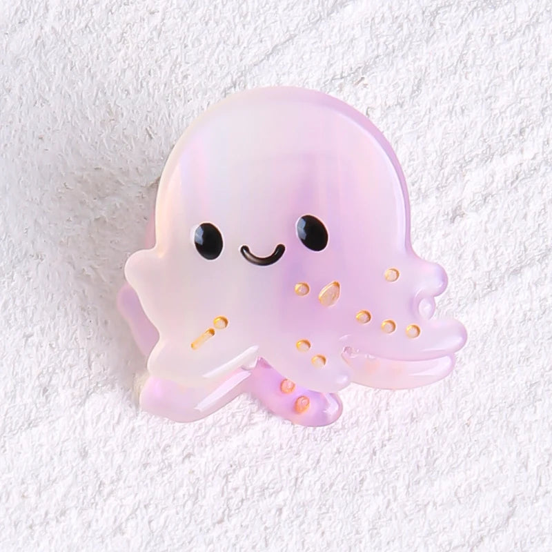 Acetate Ocean Animal Hair Clips for Women Non-Slip Summer Beach Accessories Crab Starfish Whale Multi-Pack Gifts
