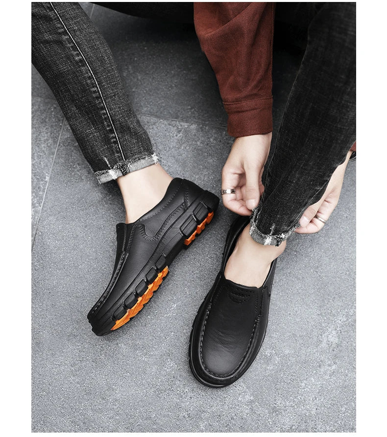 Men's new chef shoes fashion breathable waterproof anti slip four season hotel kitchen work comfortable soft soled walking shoes