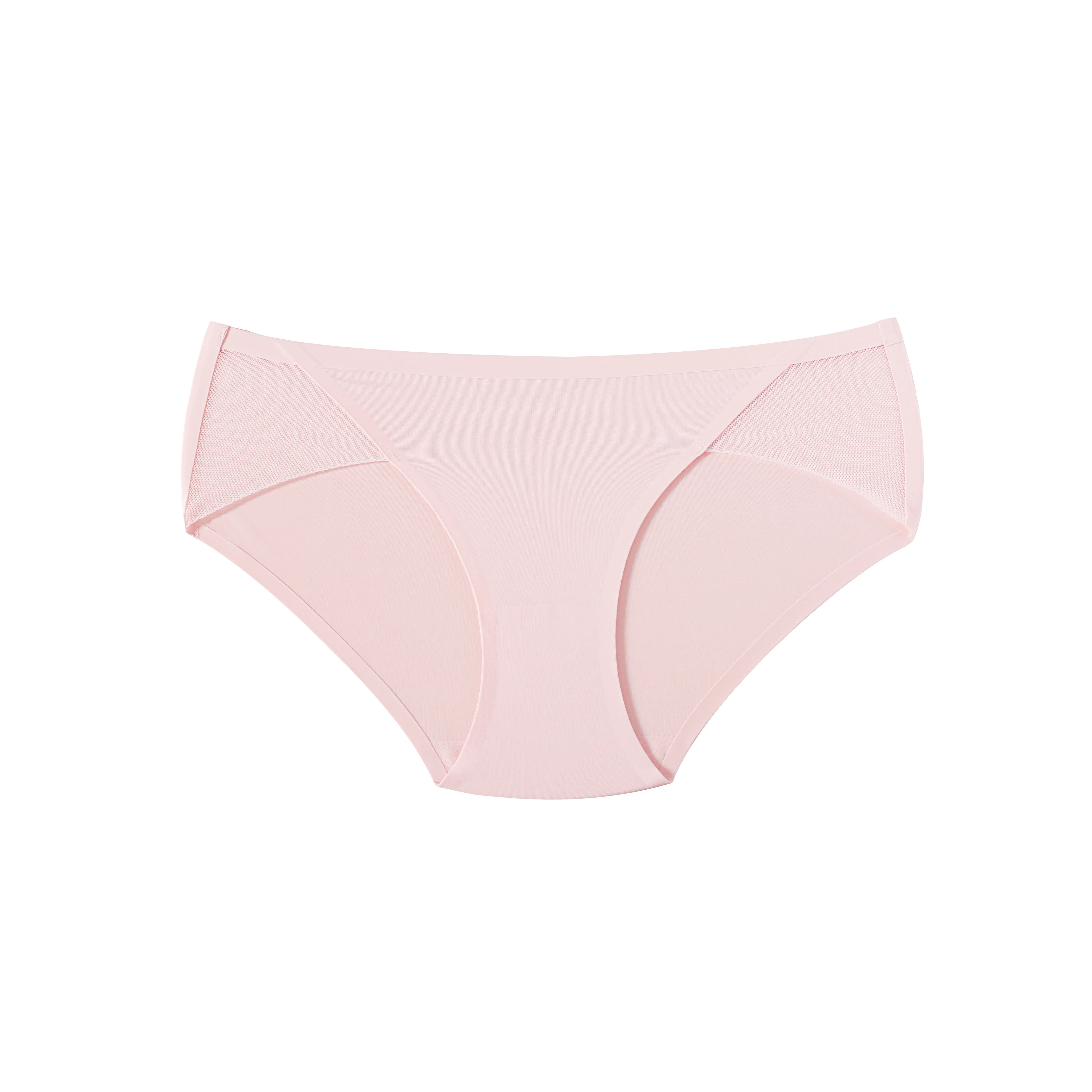Women Mid Waist Panties Seamless Briefs Sexy Mesh Panty See-Through Underwear Breathe Intimates Lingerie Comfortable Underpants