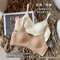 Striped design summer underwear for women, breathable, thin bra, anti-sagging, seamless, no underwire