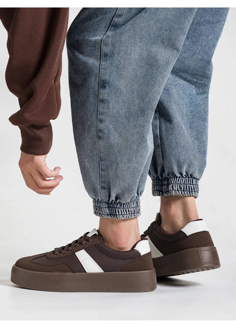 Men's and Women's Fashionable Casual Sports Shoes, Versatile Thick-soled Platform Shoes, White Sneakers, Autumn Training Shoes