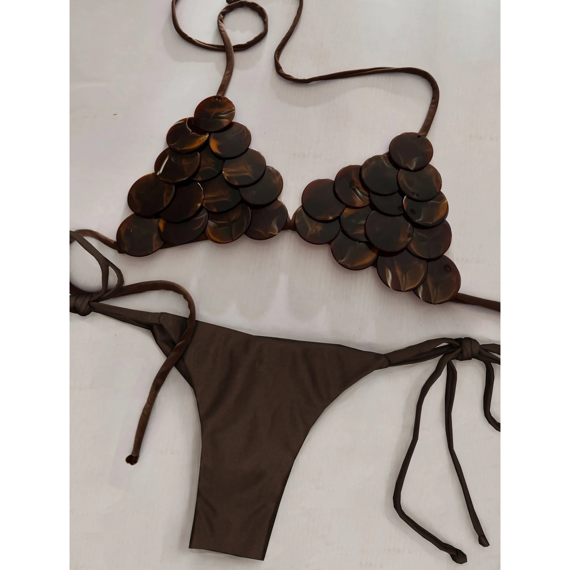 Sexy Bikini Swimsuit with Skirt Bandage Women Brazilian Shell Bikini Bathing Suit A Line Skirt Summer Female