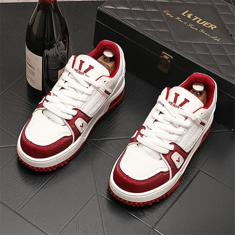 Designer Wedding Party Men Shoes Autumn Fashion Casual Sneakers Man Thick Bottom Walking Office Leisure Loafers Shoes for Men