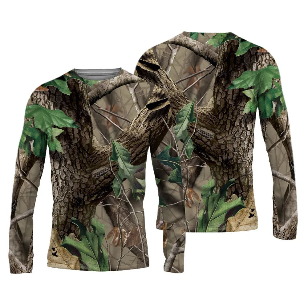 New Summer Men's Fishing Shirts Breathable T-Shirt Fishing Apparel Long Sleeve Outdoor Sports Crewneck Tops Fishing Shirts 6XL
