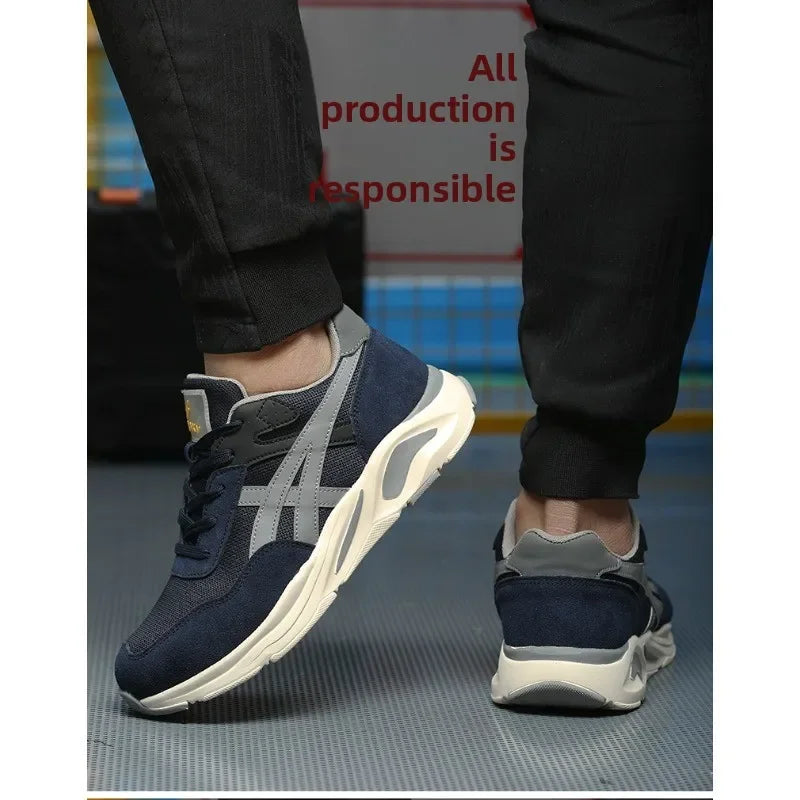 New Lightweight and Breathable Labor Protection Shoes for Men and Women  Anti Smashing and Anti Piercing Steel Toe Safety Shoes