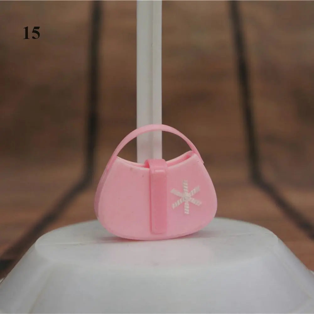 34 Styles Accessories Dollhouse Kids Toys Purse Dolls Handbag 1/6 Doll Accessories Lady Plastic Bag