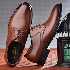 Men Dressing Shoes Formal for Men's Casual Shoe Leather Social Wedding Designer Pointed Toe Black Office Winter Shoes Brand 2024