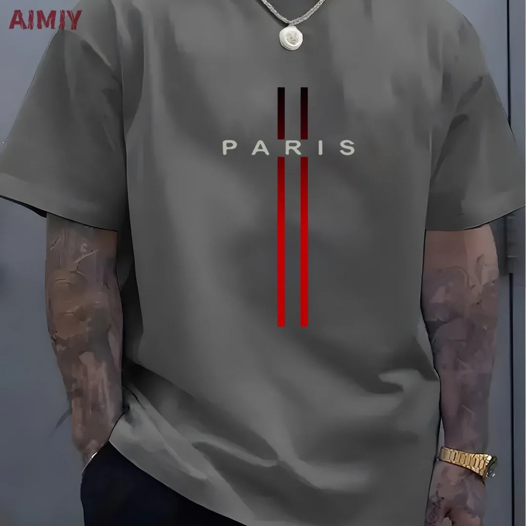 Man T Shirt Casual Oversized Sports Loose Plus Milano Print Clothing Comfortable Shopping Round Neck Short Sleeved T-Shirt Top