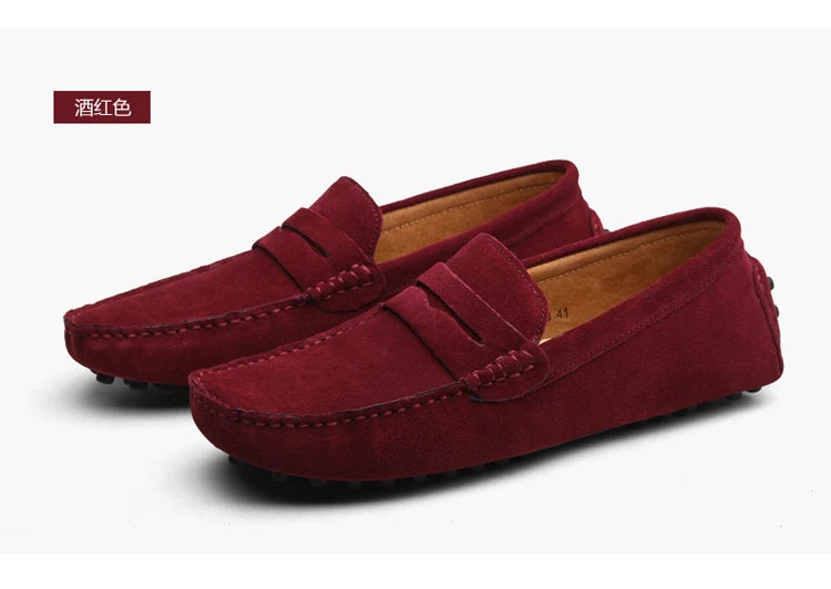 38-50 Shoes Men Casual Shoes Fashion Men Shoes Genuine Leather Men Loafers Moccasins Slip on Men Flats Male Driving Shoes