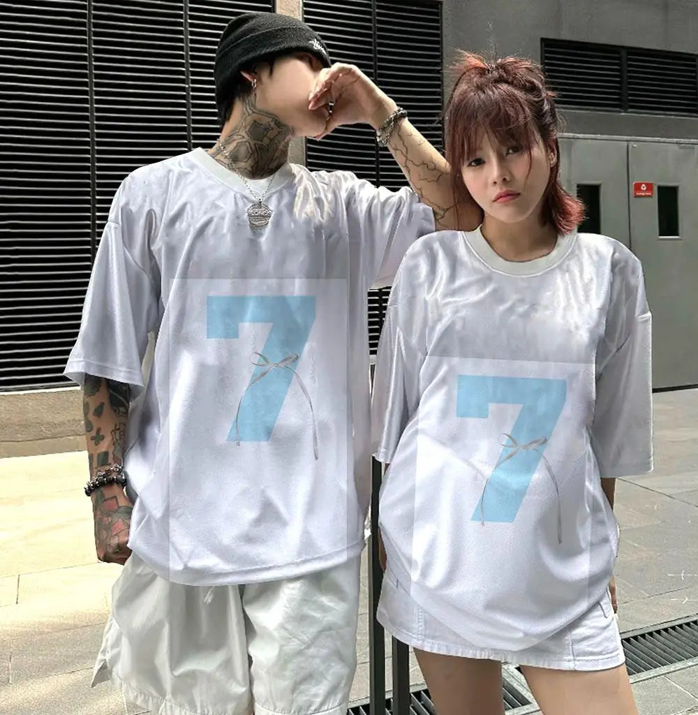 Stylish Striped Short Sleeve Men Women T-shirts Outdoor Oversize Sports Style Jersey Unisex S-5XL Basketball Tops T shirts Men