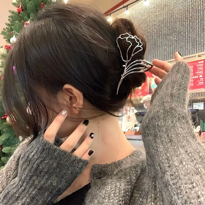 1PC Women Cool Hair Accessories Simple Trendy Pin Hair Claw Fashion Elegant Hair Clip Hairpins High-end Light Luxury Shark Clips