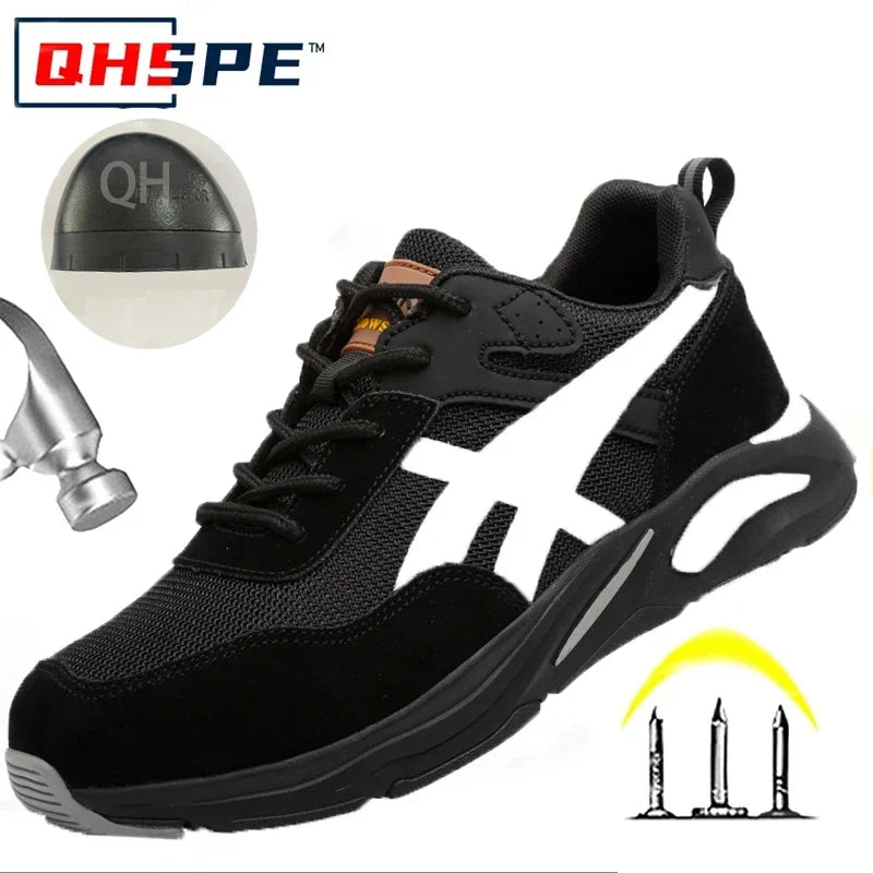 New Lightweight and Breathable Labor Protection Shoes for Men and Women  Anti Smashing and Anti Piercing Steel Toe Safety Shoes