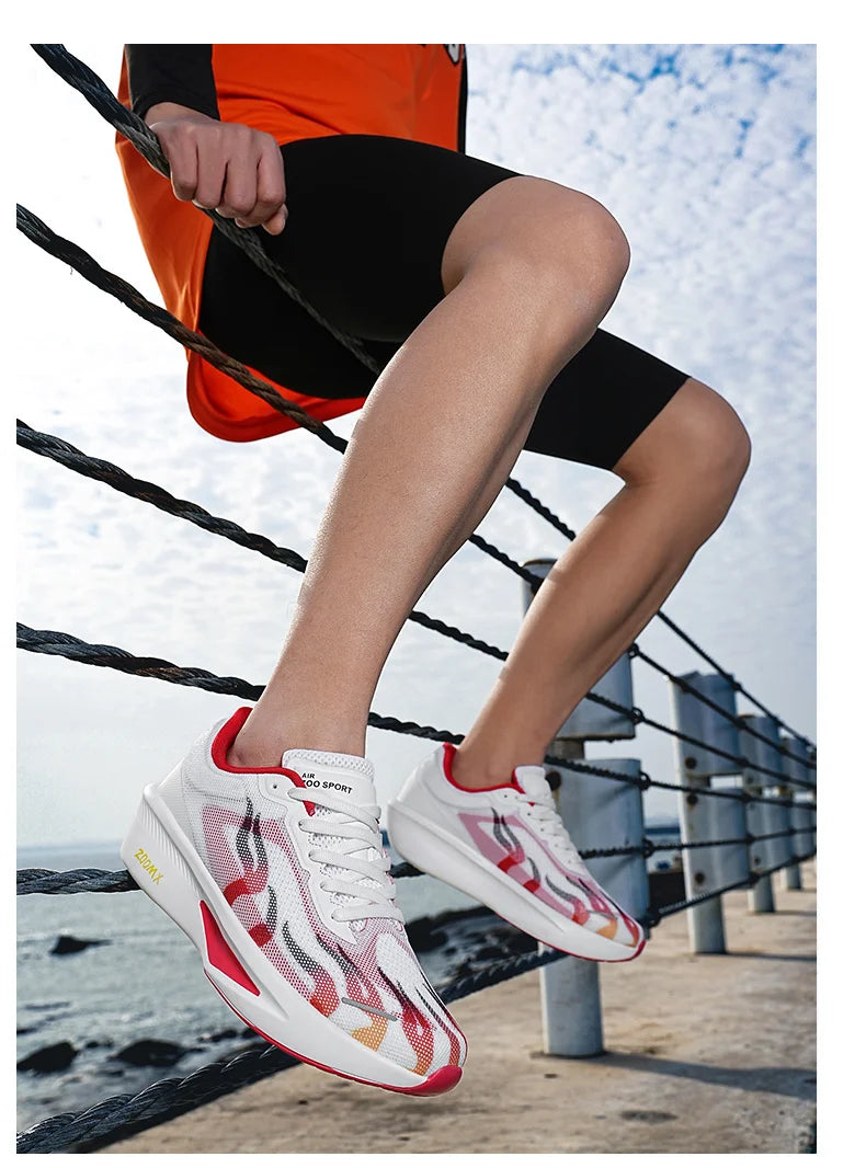 Men's sports shoes fashion versatile new four season breathable casual thick sole anti slip wear-resistant leisure sports shoes