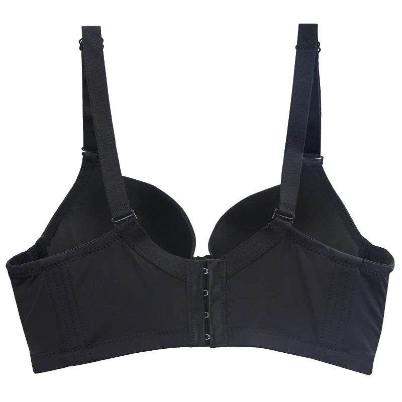 2023 New Sexy Large Size Underwear Comfortable Thin Mold Full Cup Bras For Women DE Cup Female Solid Lingerie