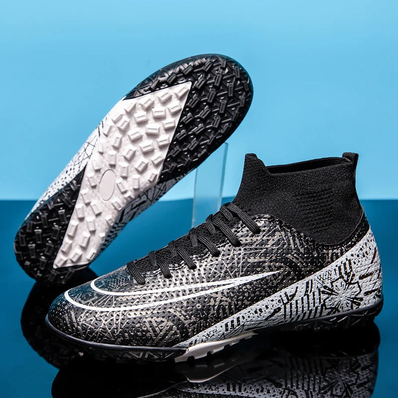 Professional soccer shoes for men and women; short studded, anti-slip for artificial grass, for competition and training