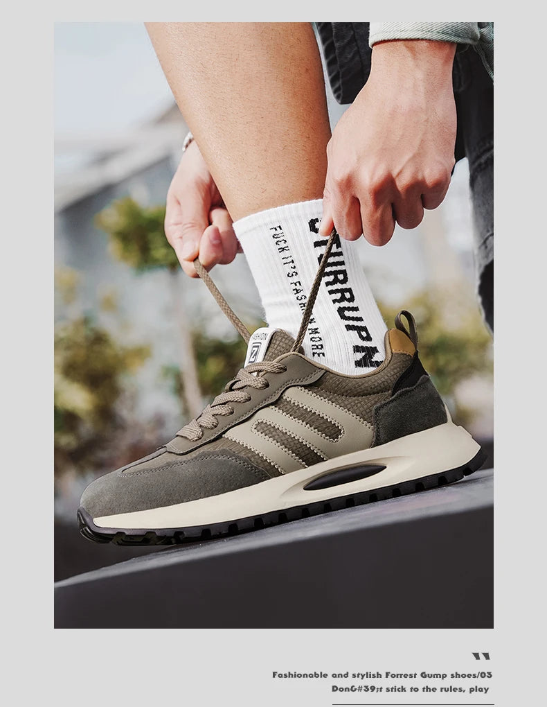 Men's shoes with a high-end feel, 2025 new trendy brand, spring and autumn season, teenage student sports running shoes, stylish