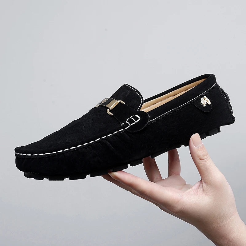 2025 New Men's Shoes Small Size Handmade Beanie Shoes 38 Casual 37 Frosted Loafers 36 Slip-On Shoes Driving Shoes for Men and Women