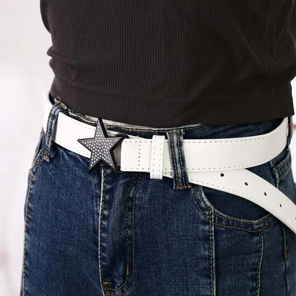 Accessories Width Waist Belt Retro Y2k Waist Strap Corset Belt Adjustable Waistband Women Waist Belt Star Buckle Belt