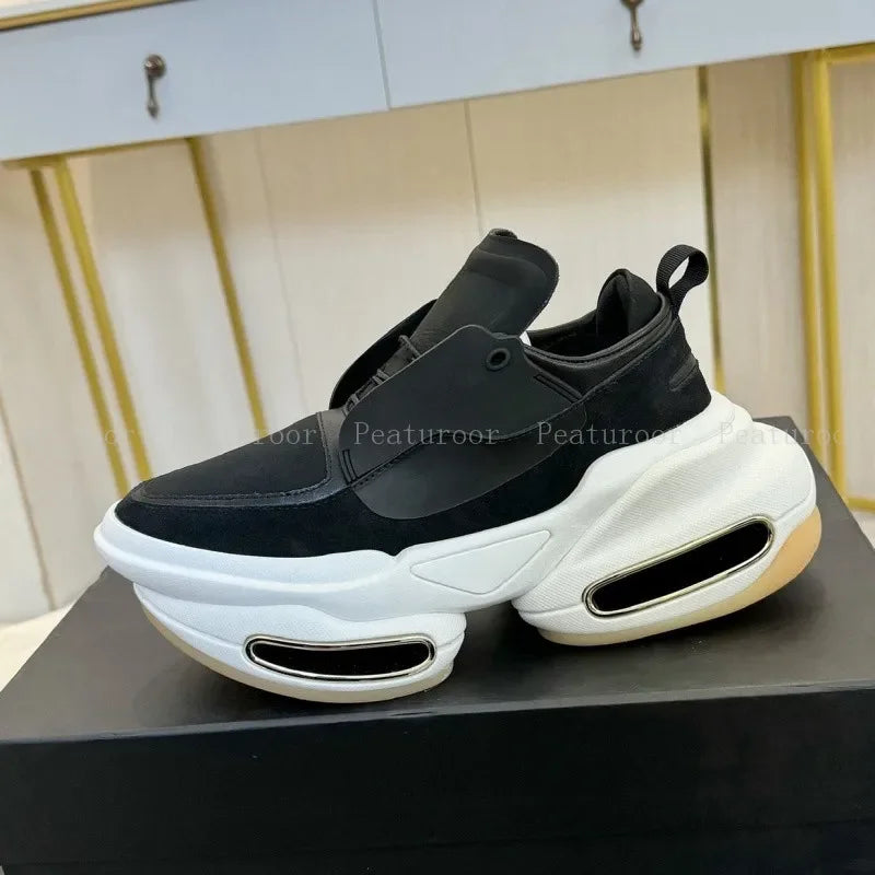 New  Men Sports Shoes Platform Sneakers Lace Up Running Casual Shoes Women Flats Loafers 35-46 Top Quality