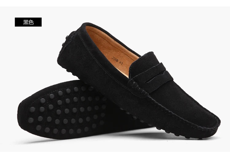 38-50 Shoes Men Casual Shoes Fashion Men Shoes Genuine Leather Men Loafers Moccasins Slip on Men Flats Male Driving Shoes