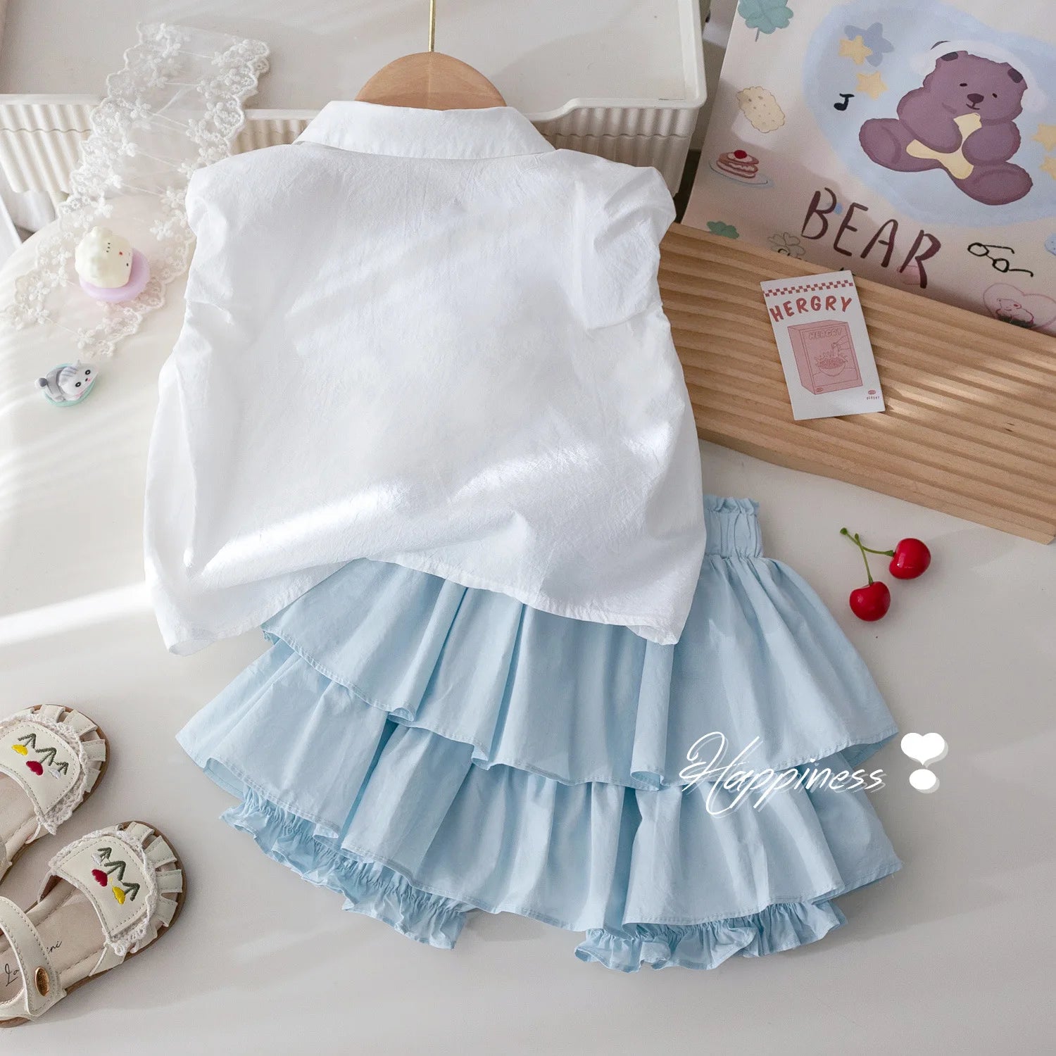 Korean Children's Clothing Girls Summer Shorts Foreign Style Small Fresh Versatile Culottes Girls 2025 Summer Fashion Skirt