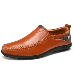 Handmade Shoes Genuine Leather Casual Shoes For Men Flat Platform Walking Shoes Outdoor Footwear Loafers Breathable Sneakers