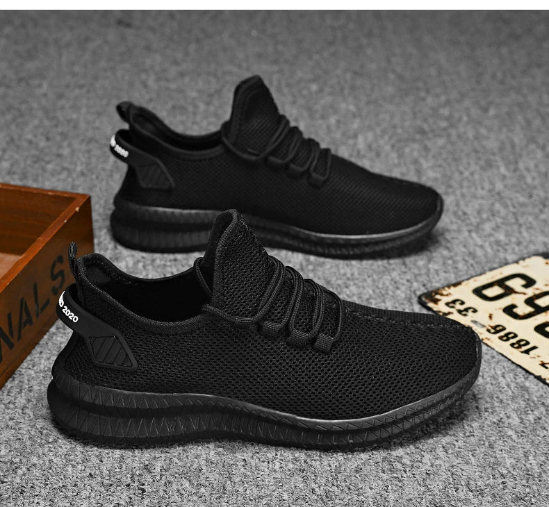 Outdoor Jogging Training Hiking Sports Shoes Men's Non Slip Casual Breathable Running Women's Ven Knit Lace Up Shoes
