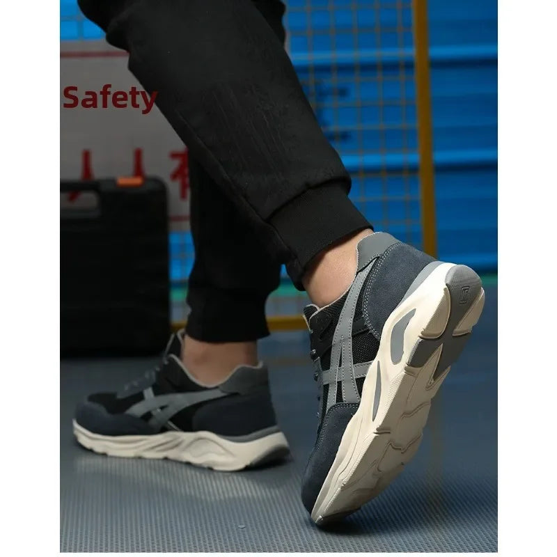 New Lightweight and Breathable Labor Protection Shoes for Men and Women  Anti Smashing and Anti Piercing Steel Toe Safety Shoes