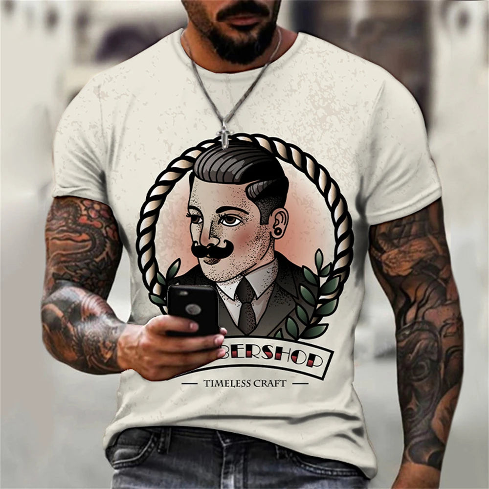 Men's Oversize T-Shirt Gym T-Shirts Man Chic Crew Neck Male T-Shirt Short Sleeve Polyester Clothing Casual Tops Tees Men T-Shirt