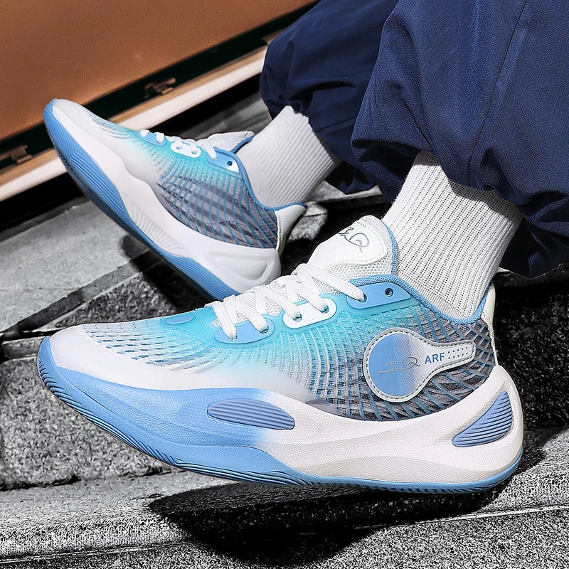 Basketball Shoes for Men and Women in Summer Mesh Breathable Lightweight Soft Sole Low-Top Shock-Absorbing Anti-Slip Wear-Resist