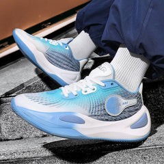 Basketball Shoes for Men and Women in Summer Mesh Breathable Lightweight Soft Sole Low-Top Shock-Absorbing Anti-Slip Wear-Resist