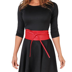 Dress Accessories for Female Soft Leather Dress Belt Elegant Bow Belt Ladies  Girls Belt Wide Self Tie Wrap Around Waist Band