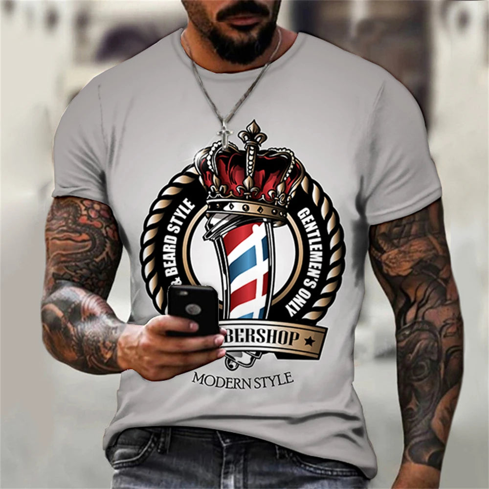 Men's Oversize T-Shirt Gym T-Shirts Man Chic Crew Neck Male T-Shirt Short Sleeve Polyester Clothing Casual Tops Tees Men T-Shirt