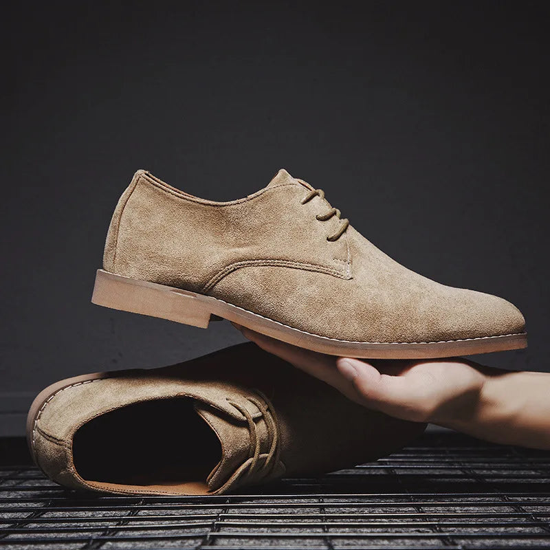Men Shoes England Trend Casual Shoes Male Suede Oxford Boots Wedding Leather Dress Shoes Men Flats Zapatillas Hombre Plus Size