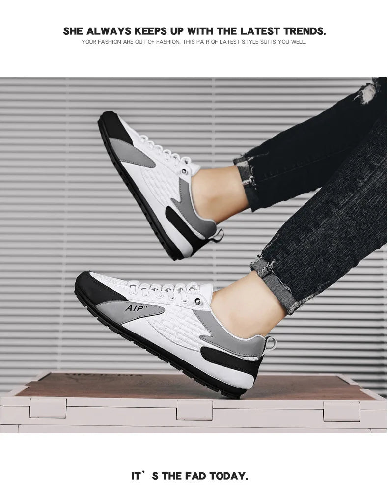 New men's shoes, summer men's fashion casual sneakers, trendy shoes, kick-off drives, soft-soled beanie shoes tenis masculino