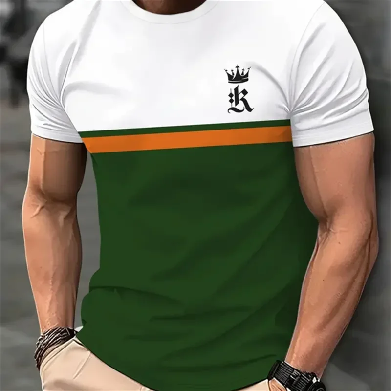 New Fashion Men's T-shirt Casual Sweatshirt Tops Summer O-neck Slim Short-sleeved Tees Male Trend Streetwear Daily Mens Clothing