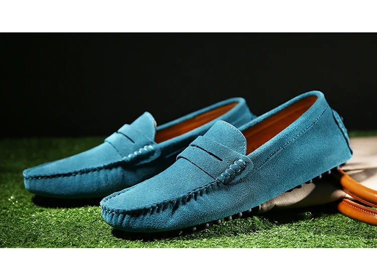38-50 Shoes Men Casual Shoes Fashion Men Shoes Genuine Leather Men Loafers Moccasins Slip on Men Flats Male Driving Shoes