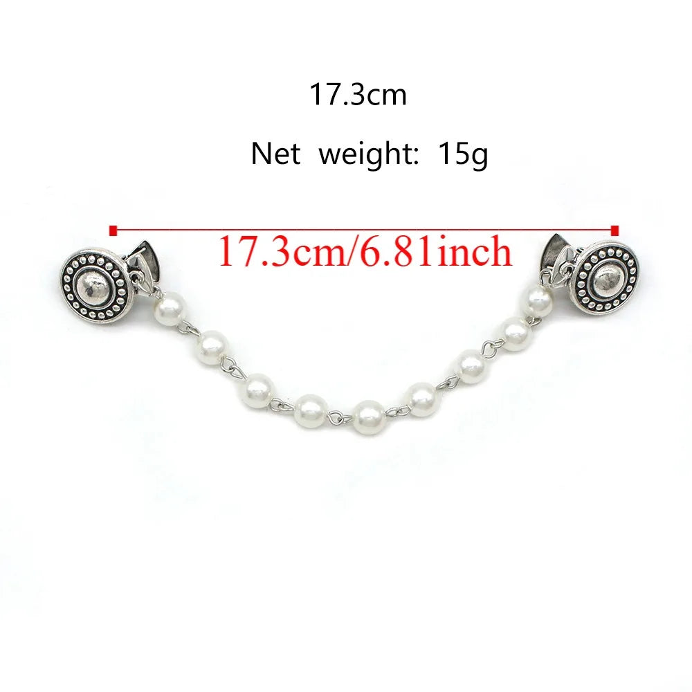 Clothing Accessories Retro Suit Brooch Grace Fashion Gentleman Tassel Brooch Korean Trend Suit Shirt Collar Chain Sweater