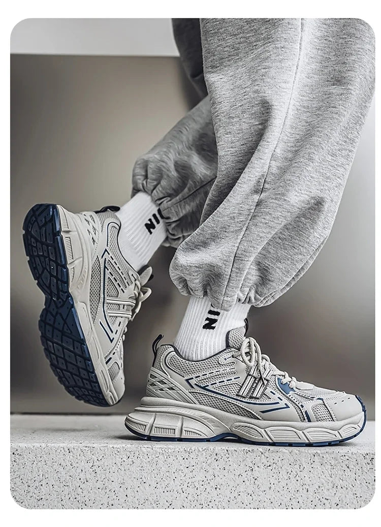 Men's Shoes Spring Leisure Breathable Men's Lightweight Thick Sole Increase Trendy Sneaker New Running Sneakers Versatile